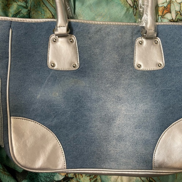 Vintage Neiman Marcus Denim Tote Bag, - Picture 5 of 13